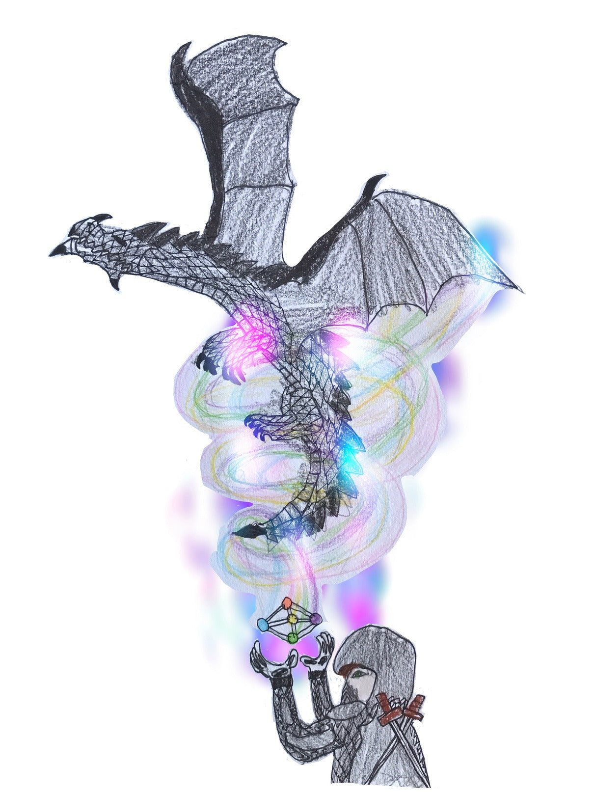 Zard trapped in the swirling chamber of powers above Brox