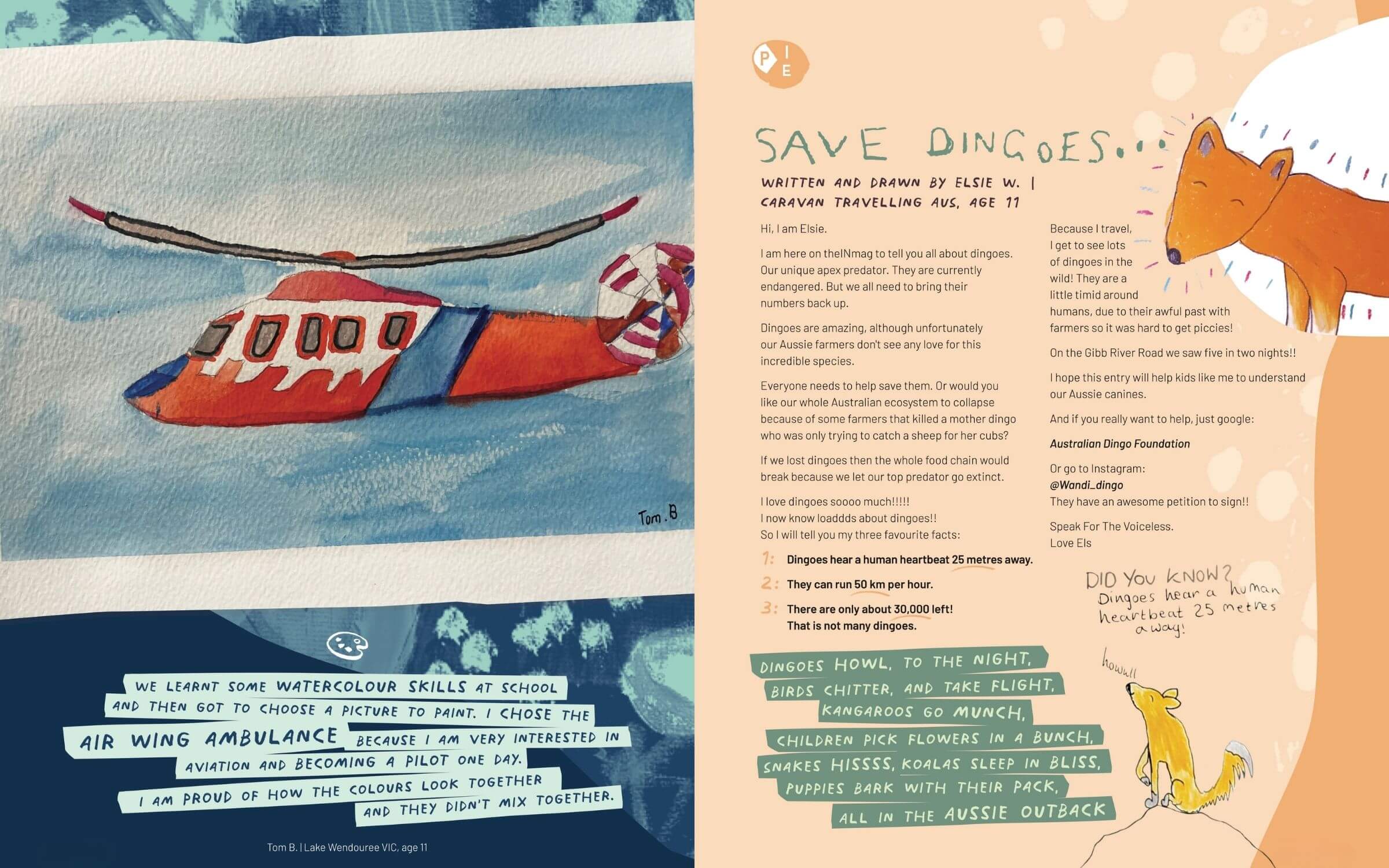 A sample classroom spread from theINmag.