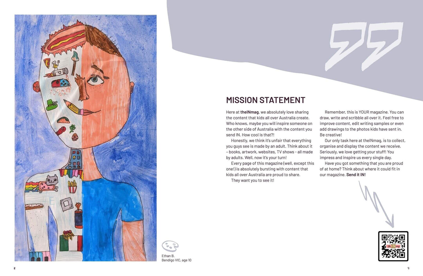 Inside pages of theINmag Mag01 - inside page sample