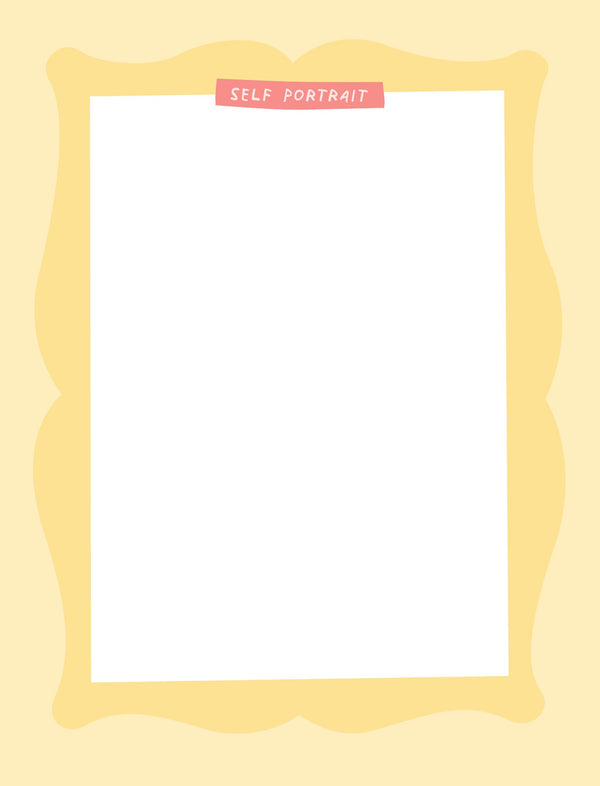 Frame your self portrait - A big empty frame, waiting for your face.
