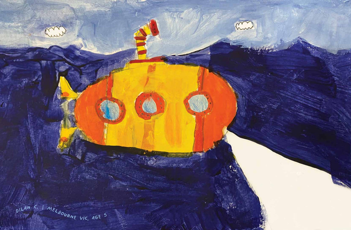 Inside pages of theINmag Mag11 - creations by Australian kids, spread 4. - inside page sample