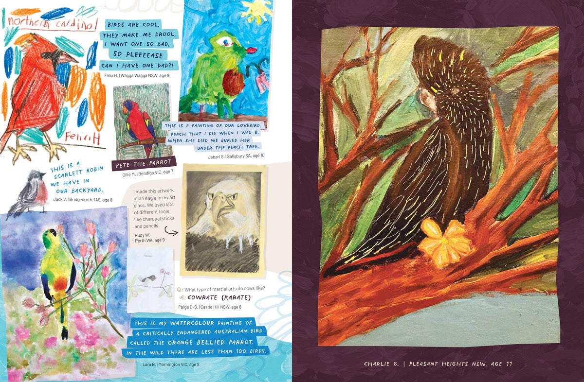 Inside pages of theINmag Mag11 - creations by Australian kids, spread 10. - inside page sample