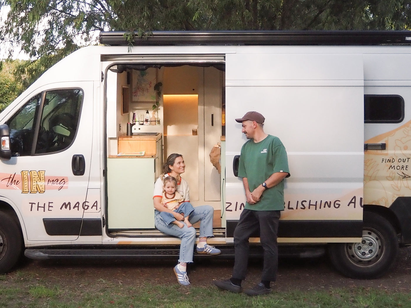Ryan and Tam with their daughter at the theINmag van