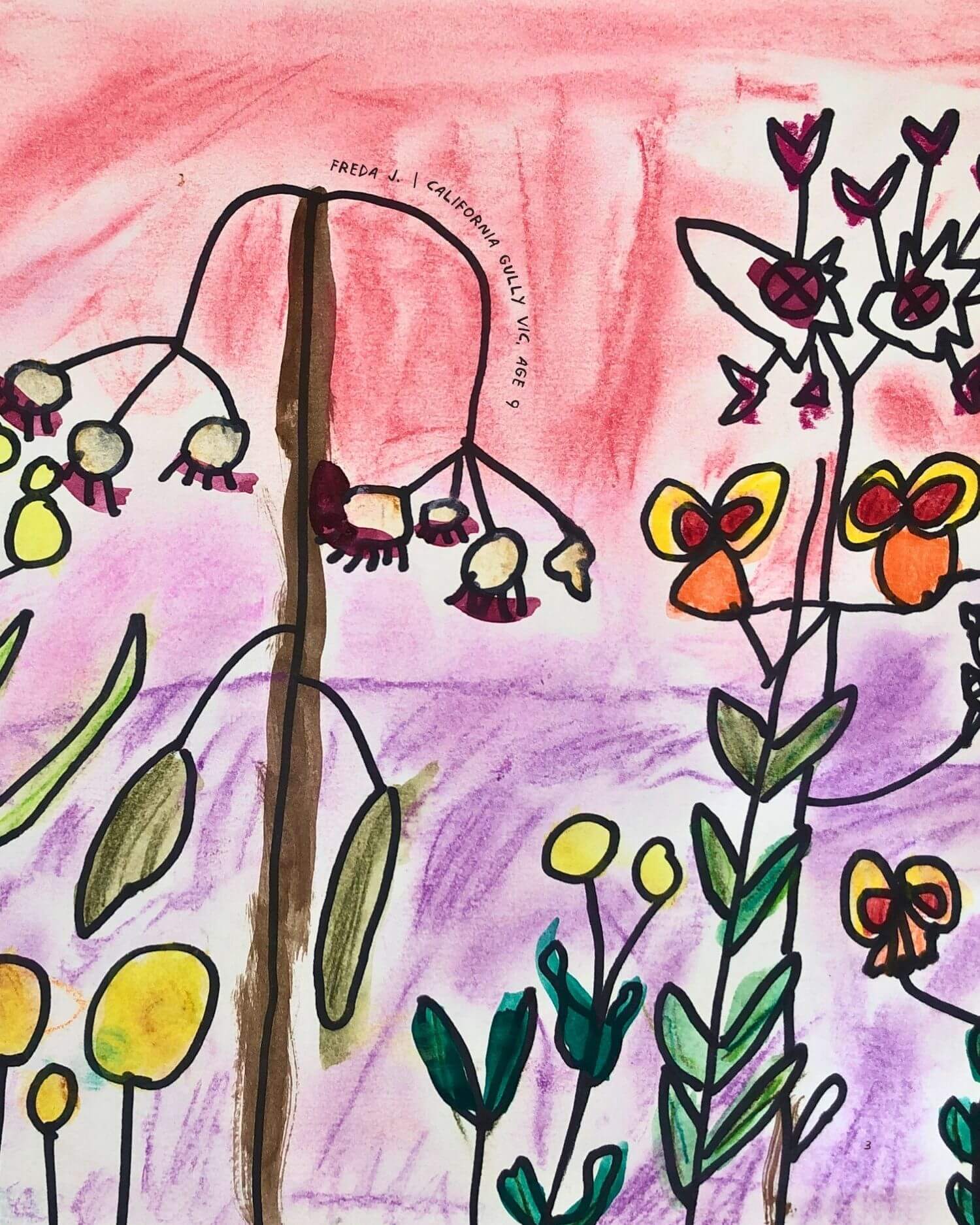 Kid-created artwork from a theINmag issue.