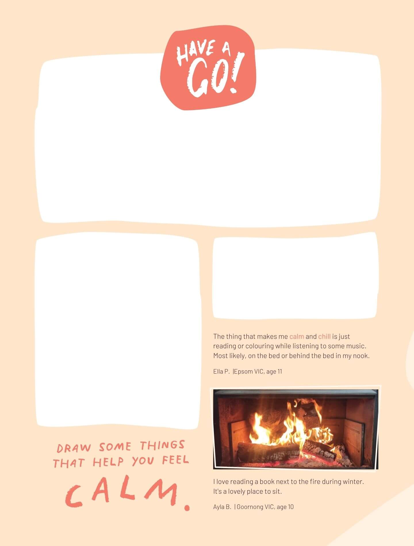 My Calm-Down Toolkit - Draw the things that help you feel calm.