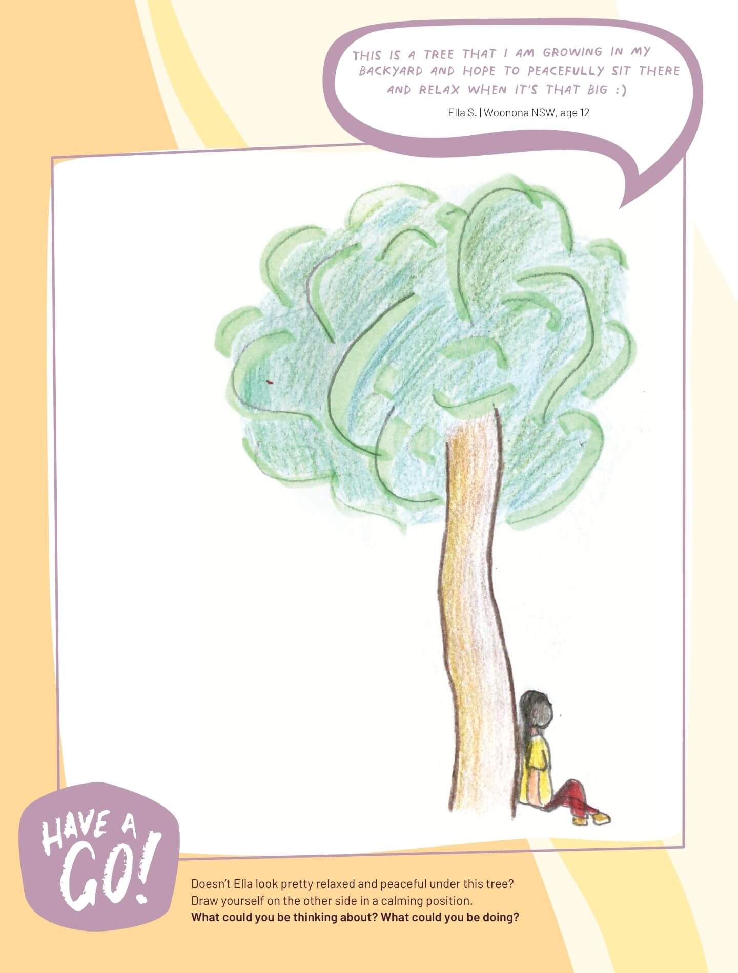 Find Your Calm Spot - Draw yourself relaxing in a peaceful place.
