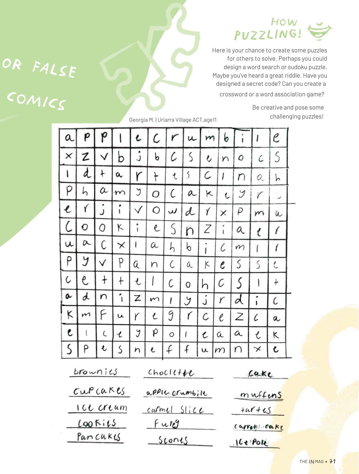 Sweet Treats Word Search - Find the yummy treats hidden in the grid.
