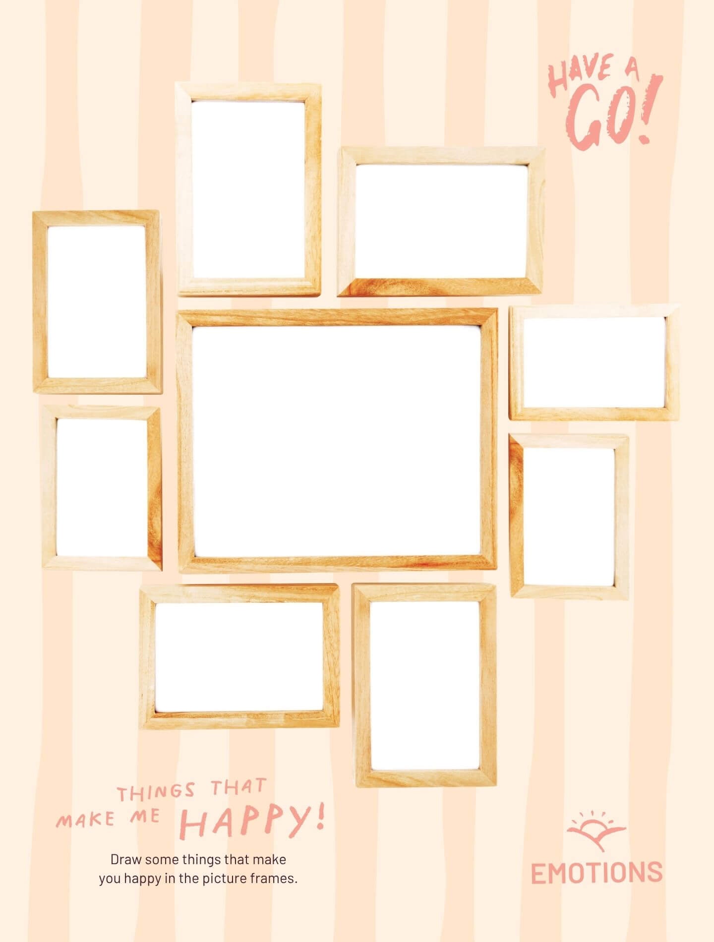 Things That Make Me Happy - Fill the frames with your favourite things.
