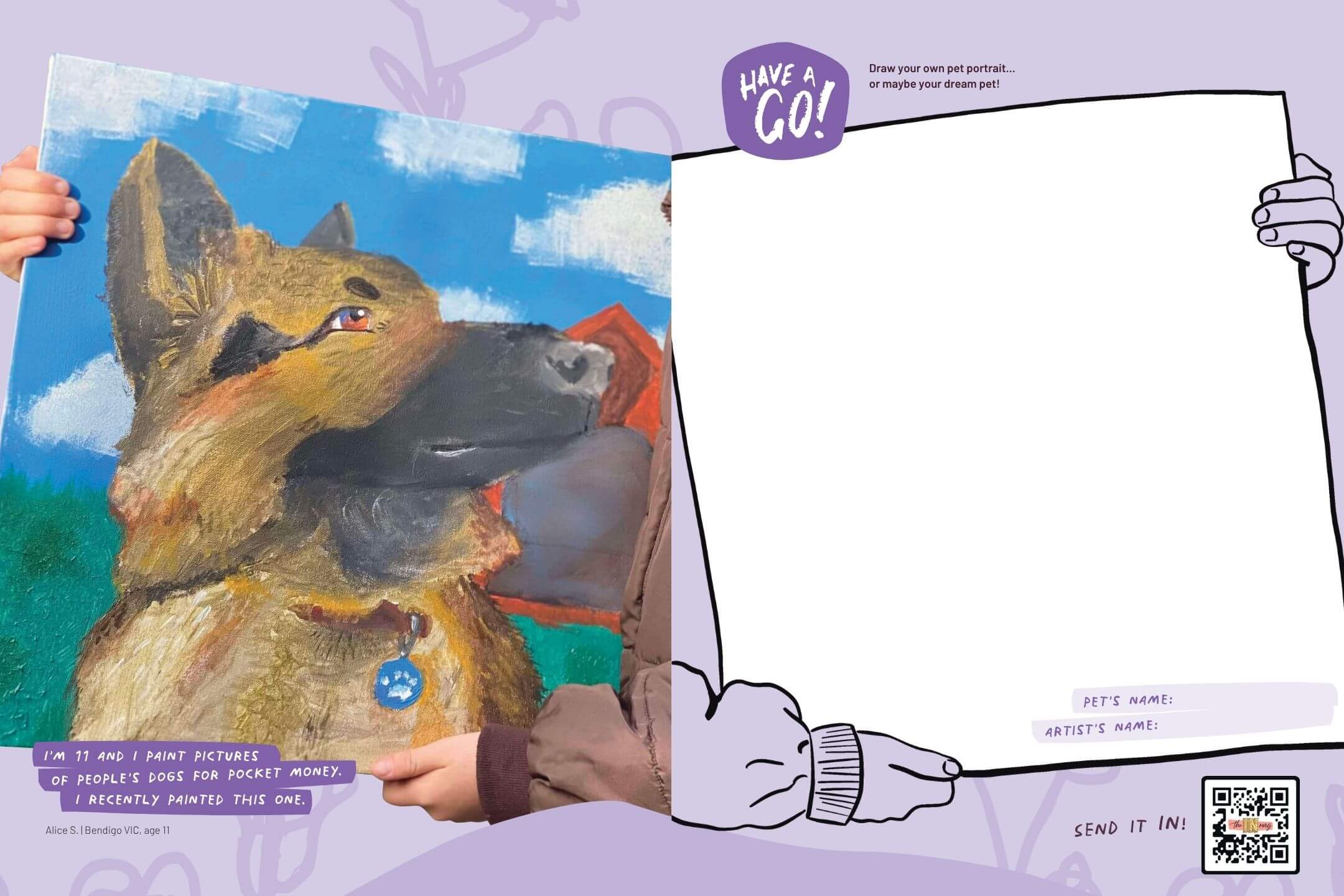 Draw a Pet Portrait - Draw your real or dream pet.
