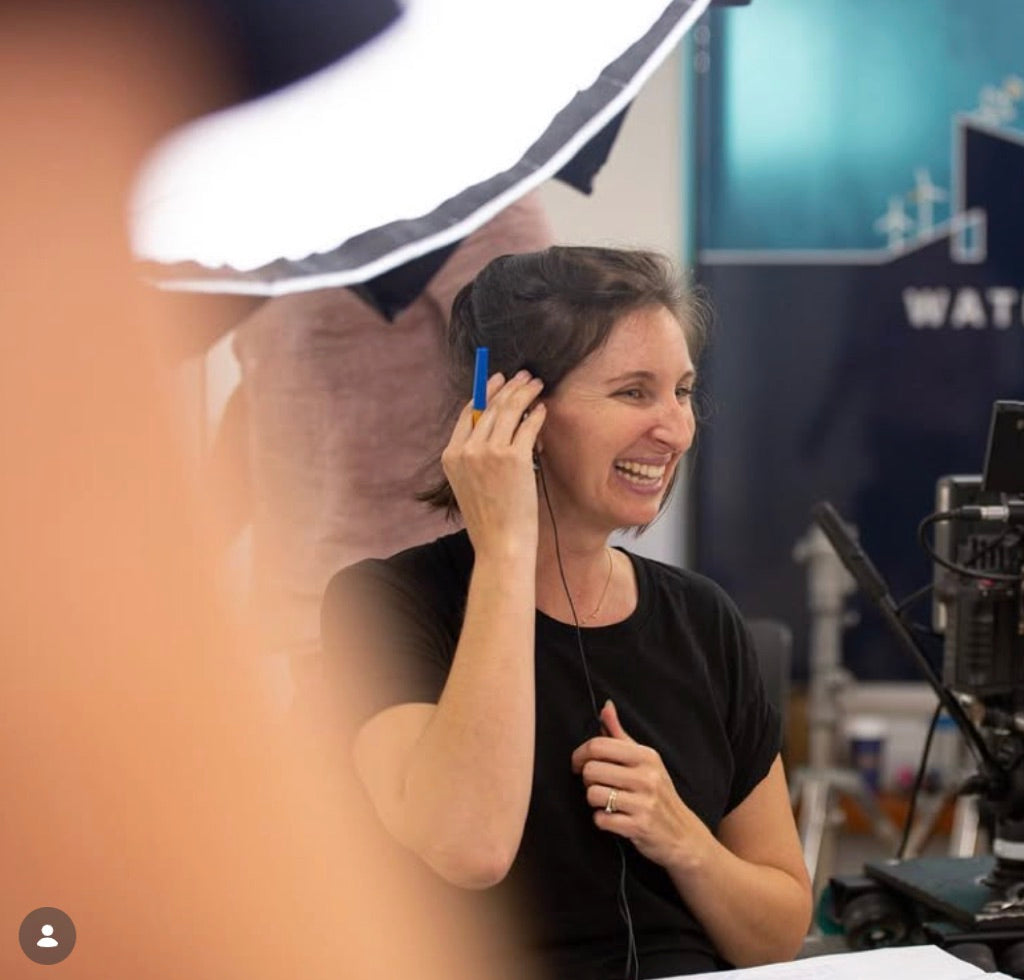 Lauren from Tide Productions on a film set