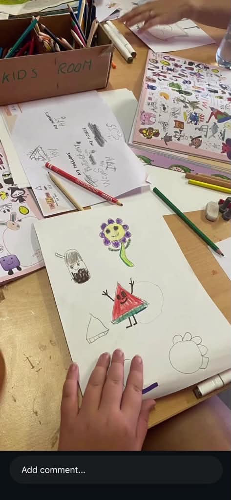 A kid-made character painting